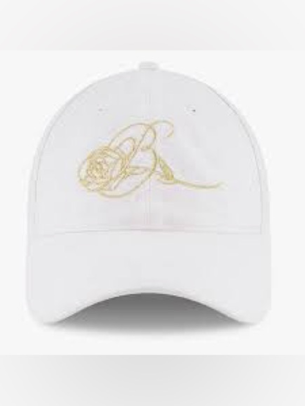 Disney linen Belle beauty & the beast Adjustable hat Gold Script Embroidery